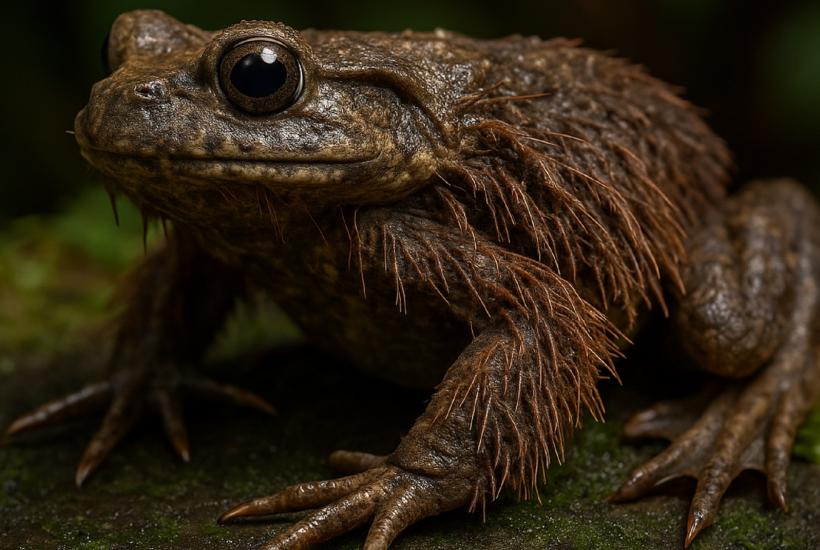 Лягушка-росомаха ( trichobatrachus robustus)