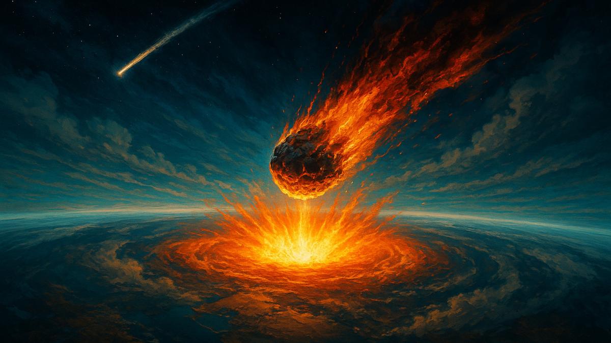 Космическая вспышка над Землёй