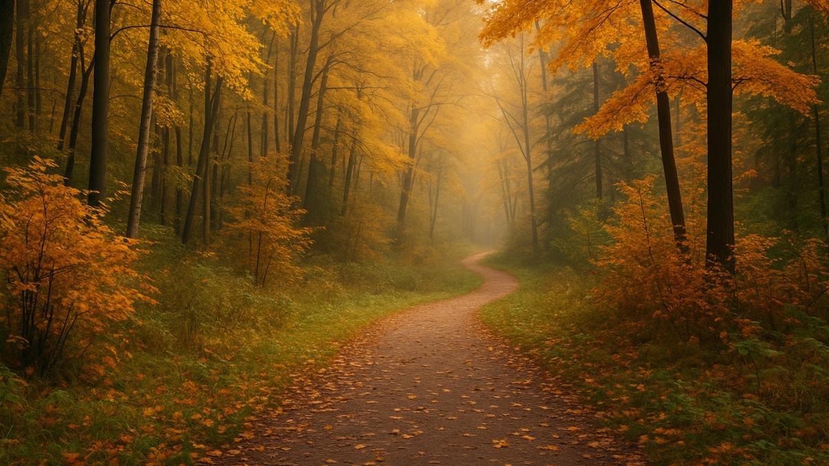 Осенний лес без насекомых