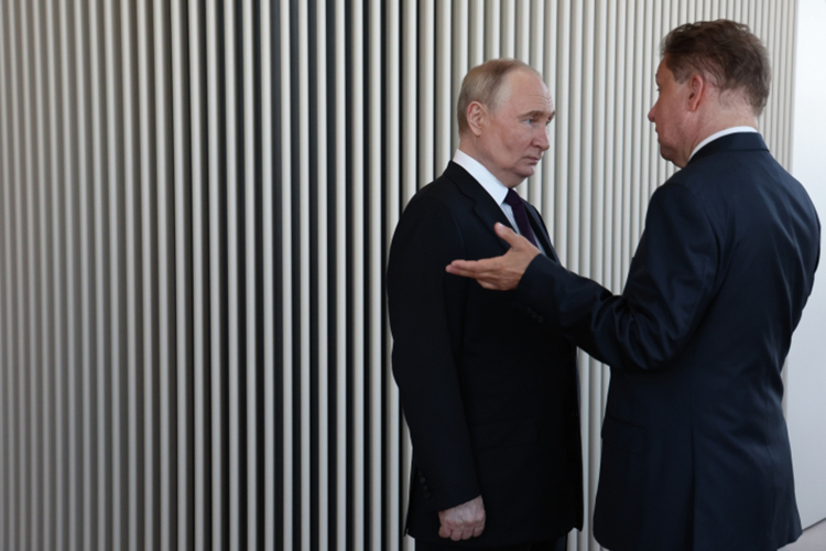 Владимир Путин и Алексей Миллер