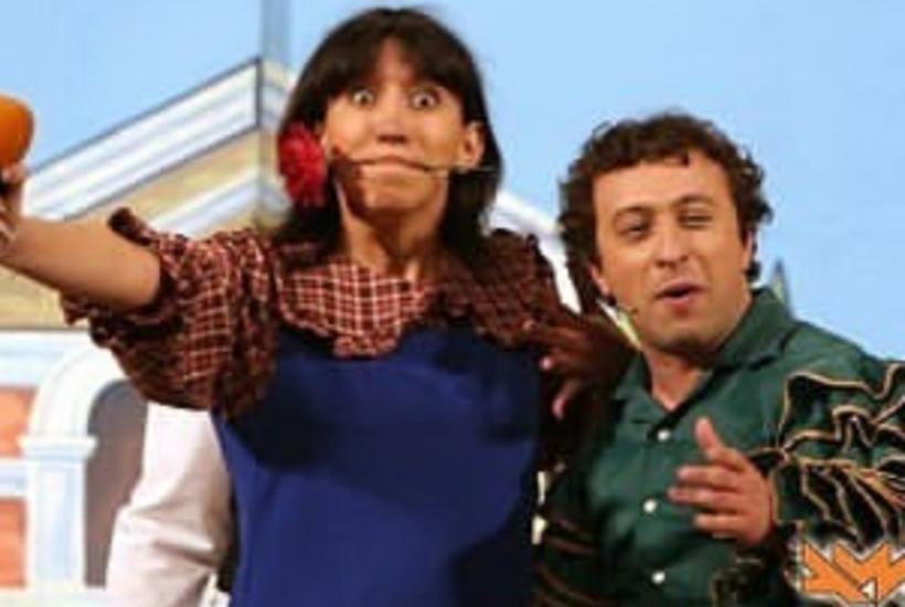 Юмористка Елена Борщёва с коллегой Павлом Козмопулосом