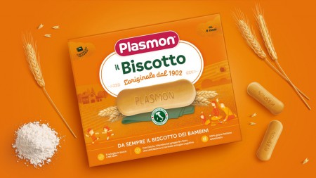 новый дизайн упаковки детского питания Plasmon