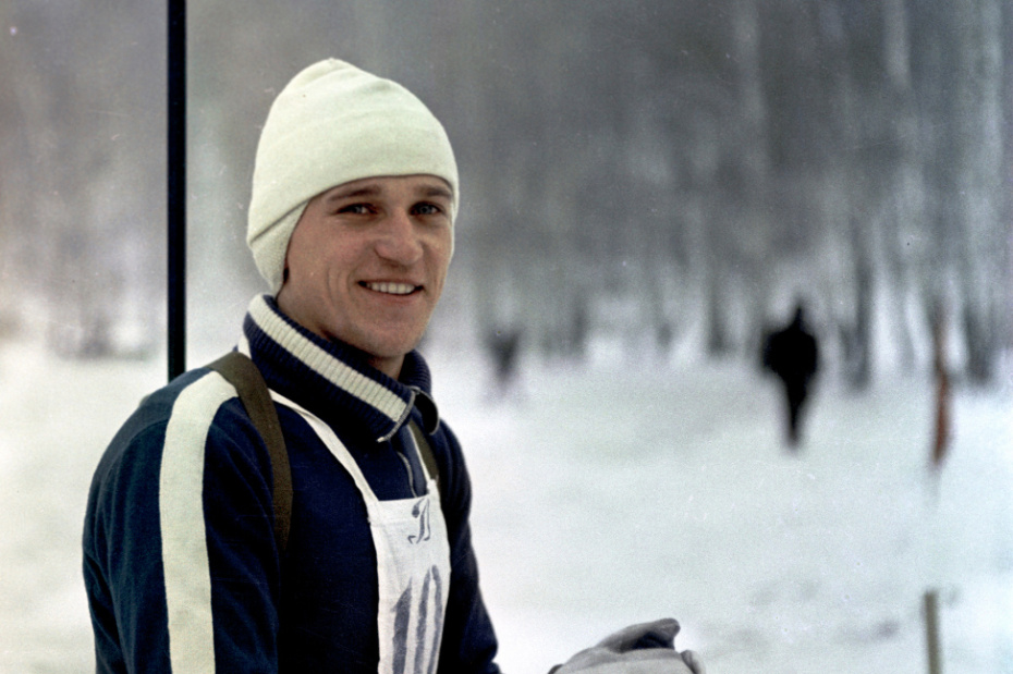 Член сборной команды СССР по биатлону Александр Тихонов, 1967 год