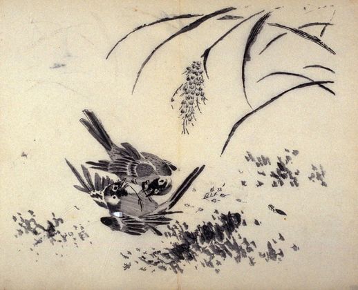 Линг Юн-Хан. Две птицы дерутся под пшеницей. XVII век