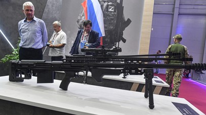 Новая снайперская винтовка «Корд-338LM» под калибр .338 Lapua Magnum на стенде Завода имени Дегтярёва на международном военно-техническом форуме «Армия-2023»