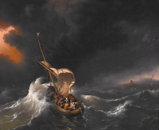 Людольф Бакхёйзен. Христос в шторме на Галилейском море. 1695