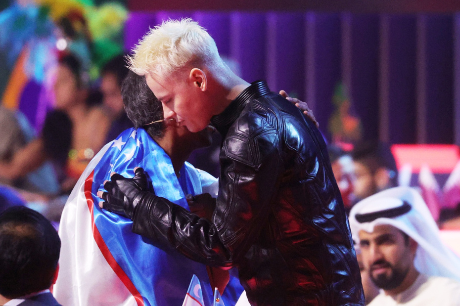 Ярослав Дронов (Shaman) и Шохрух Ганиев на международном музыкальном конкурсе «Интервидение» 2025