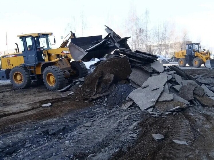 В Кузбассе начали укладку нового асфальта