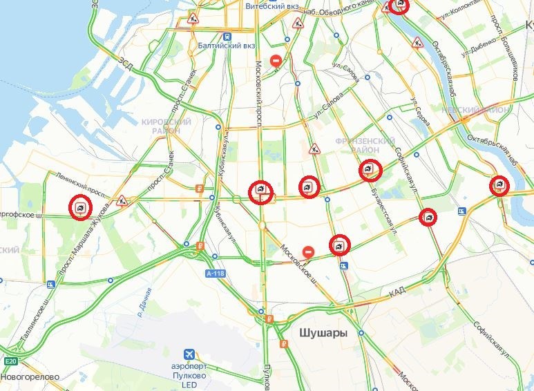 Карта автомобилиста санкт петербург