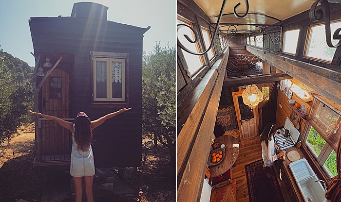 Крыша была вдохновлена старыми железнодорожными вагонами.