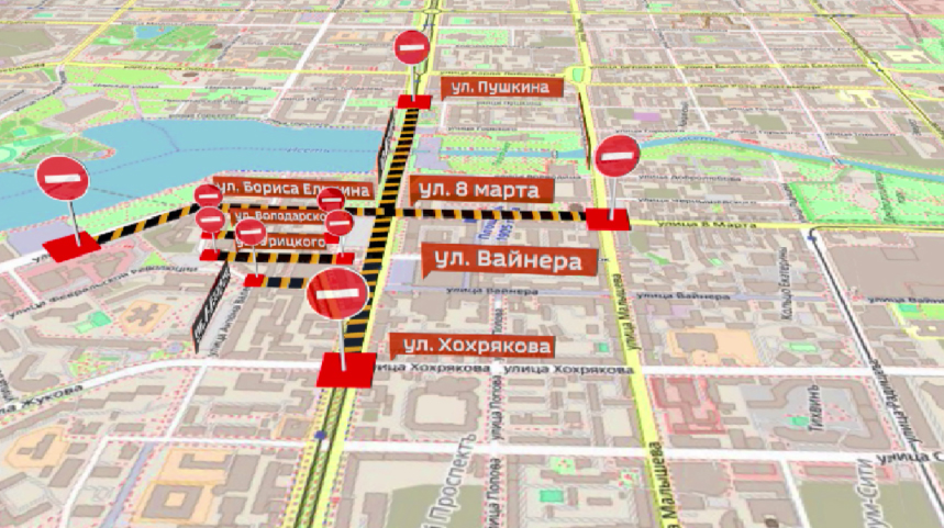 В центре Екатеринбурга сегодня пройдет первая ночная репетиция Парада Победы