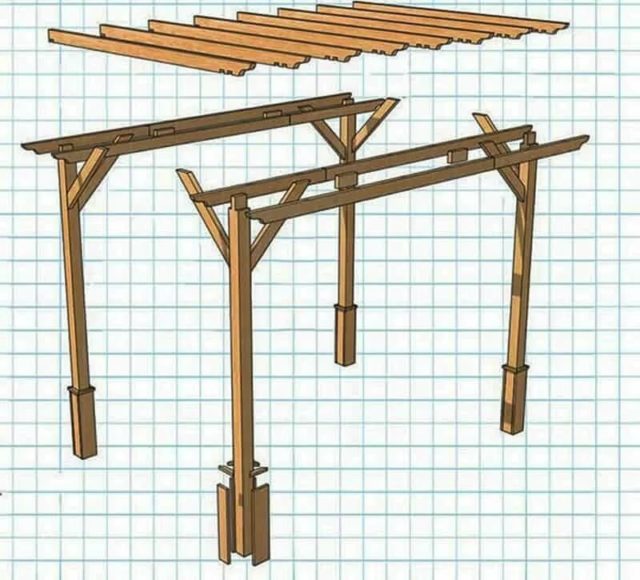 Пергола беседка своими руками из дерева пошагово Пергола для винограда своими руками: деревянная, из металла Фото & Дизайн Селдон