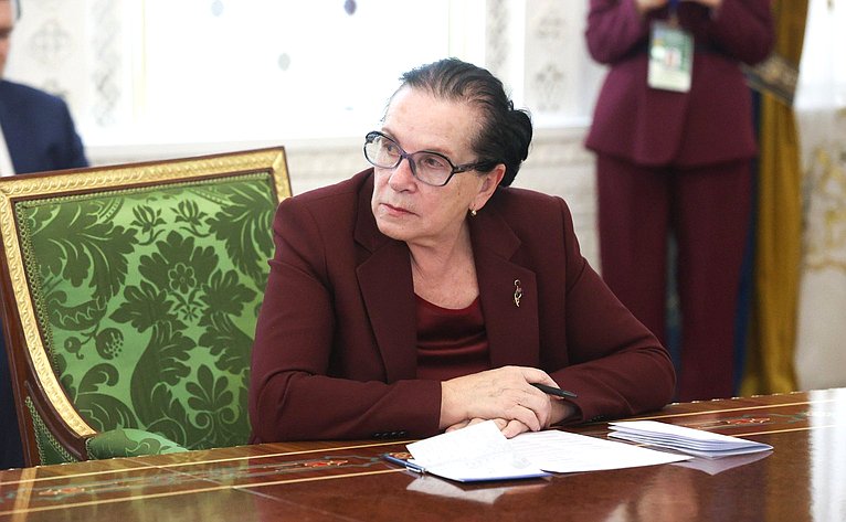 Встреча Председателя Совета Федерации Валентины Матвиенко с Председателем Сената Парламента Республики Казахстан Мауленом Ашимбаевым