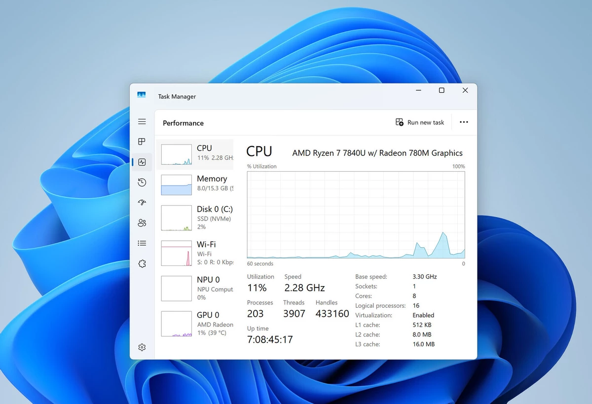 Windows 11 будет разгонять процессор для мгновенного запуска приложений