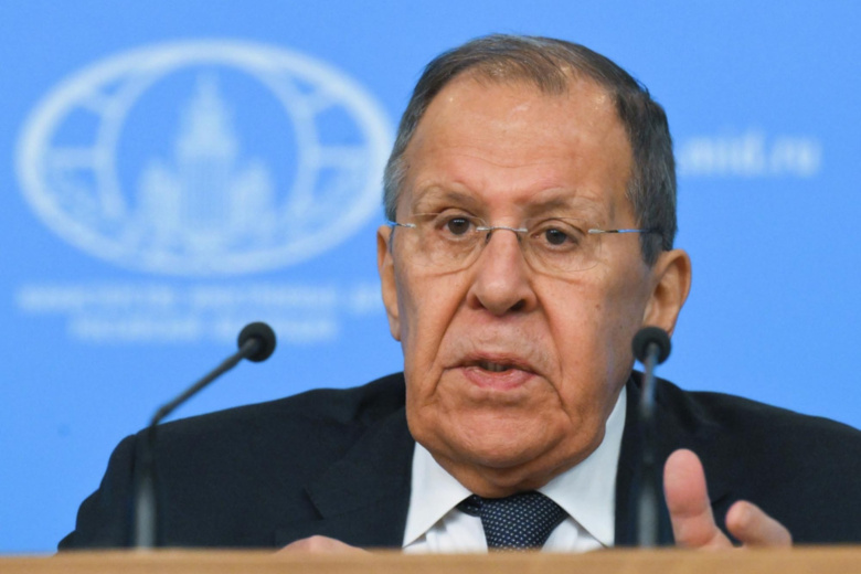 Министр иностранных дел РФ Сергей Лавров выступает на пресс-конференции по итогам деятельности российской дипломатии в 2025 году