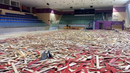 На главной баскетбольной арене республики меняют напольное покрытие