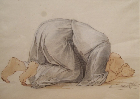 Франсуа Абел. Склонивший колена. 1856