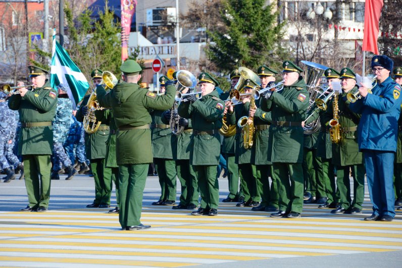 Первая репетиция парада 9 мая в Иркутске.