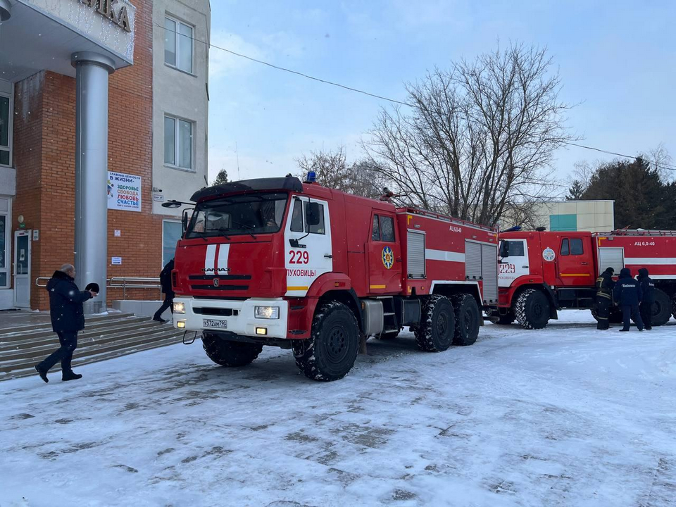 В детской поликлинике города Луховицы сработала пожарная тревога