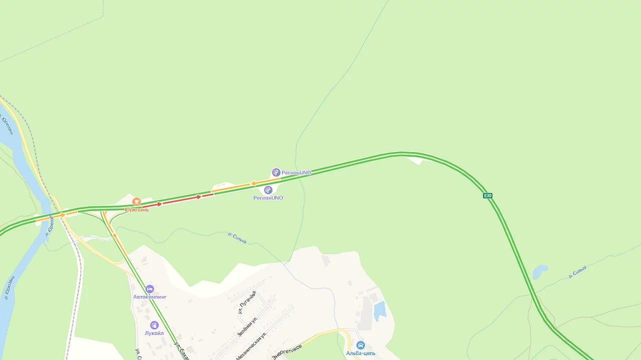 Пробка на трассе м53 сейчас