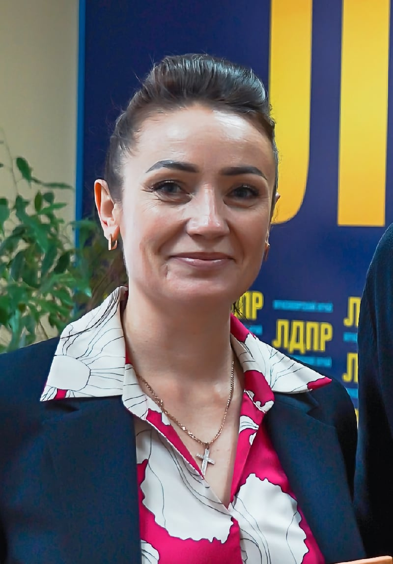 Нина Калинина на одном из партийных мероприятий либерал-демократов в Красноярске
