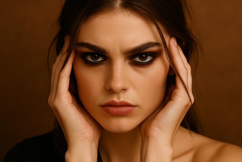 Дерзкий коричневый гранж-макияж