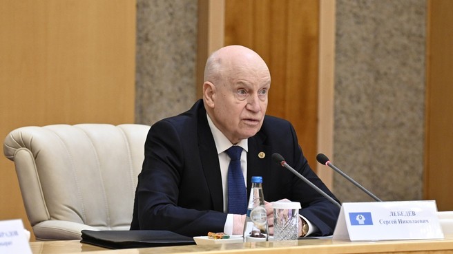 Генеральный секретарь Содружества Независимых Государств Сергей Лебедев на заседании Совета глав правительств СНГ в узком составе