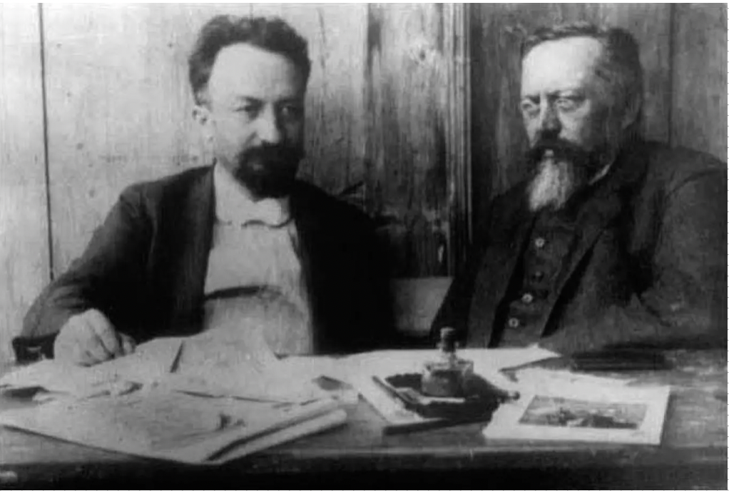Бек и Цыбульский во время работы над «Физиологией человека». 1911 год. Источник: Wikimedia Commons