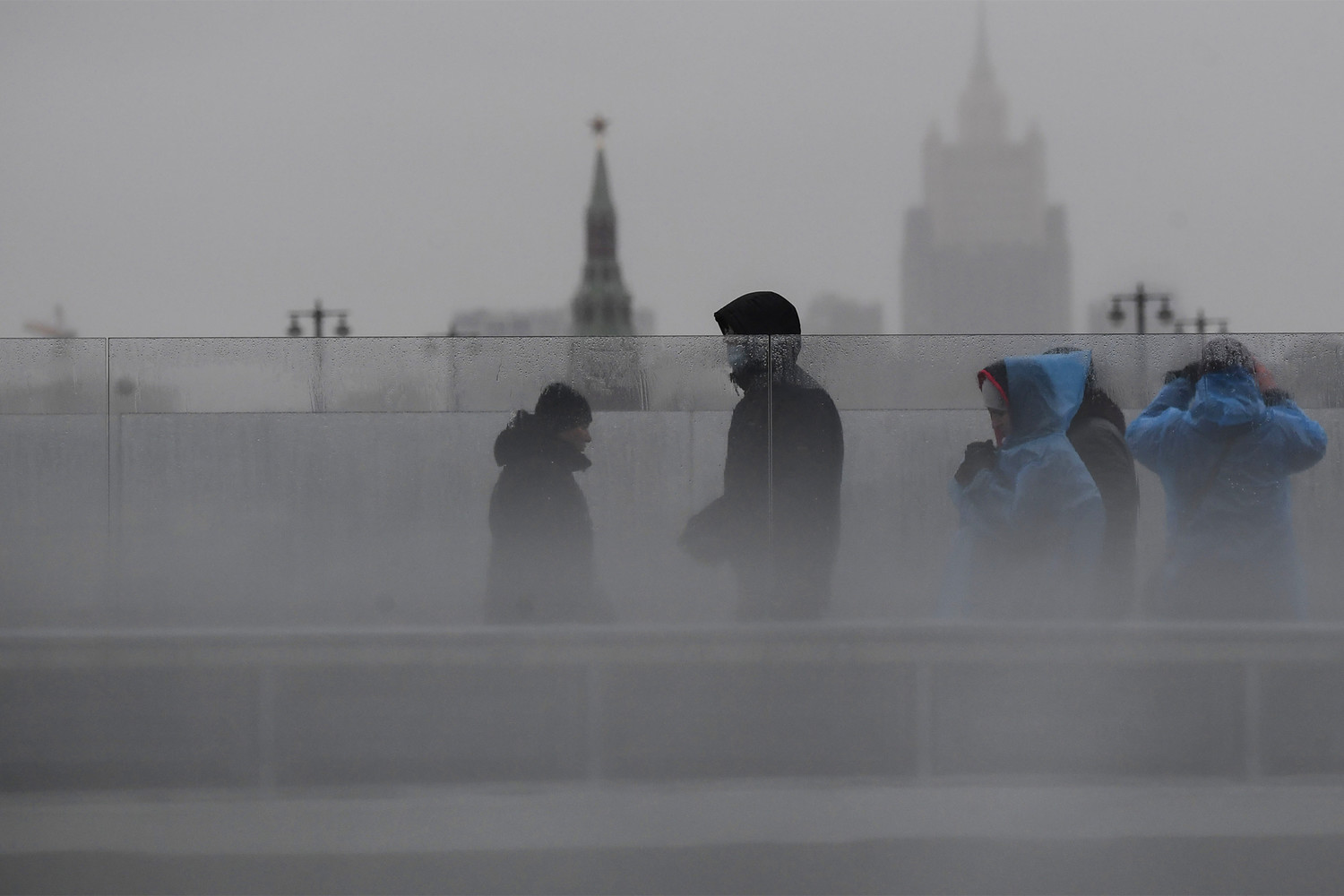 москва во время дождя