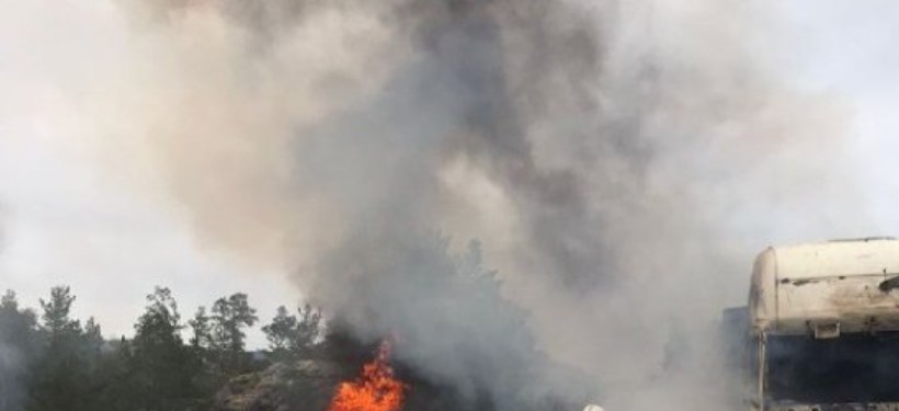 Врезался в камаз и загорелся