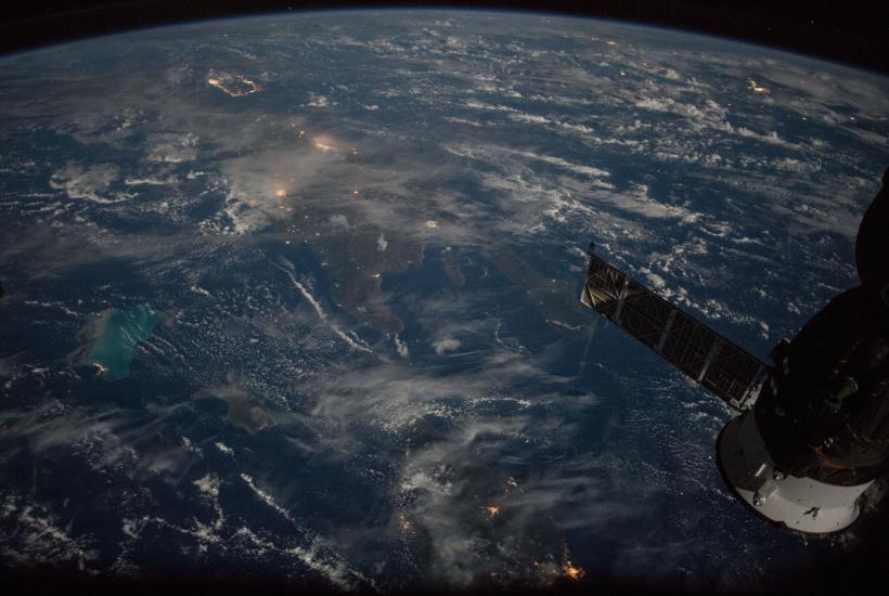 ISS-54 Caribbean islands at night