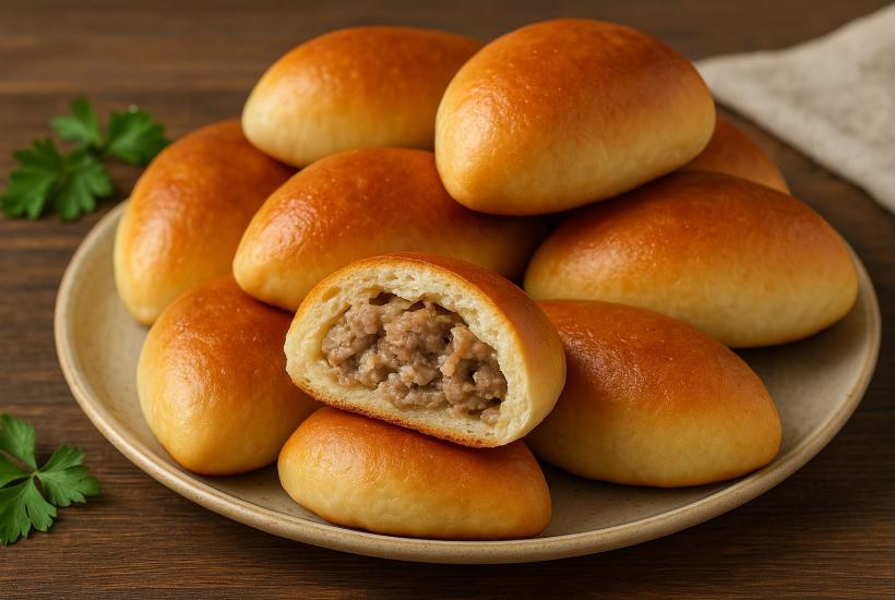 Пирожки с мясом и луком