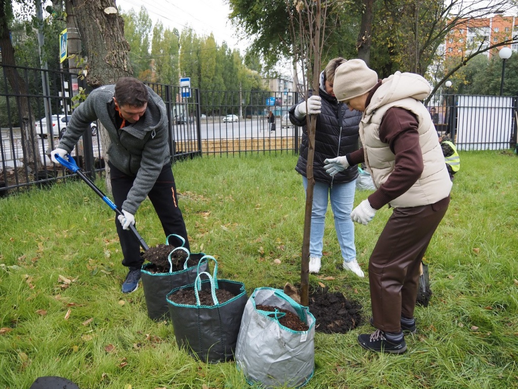 Мэр Воронежа принял участие в общегородском субботнике