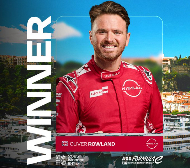 Оливер Роулэнд – победитель субботней гонки в Монако, фото Формулы E