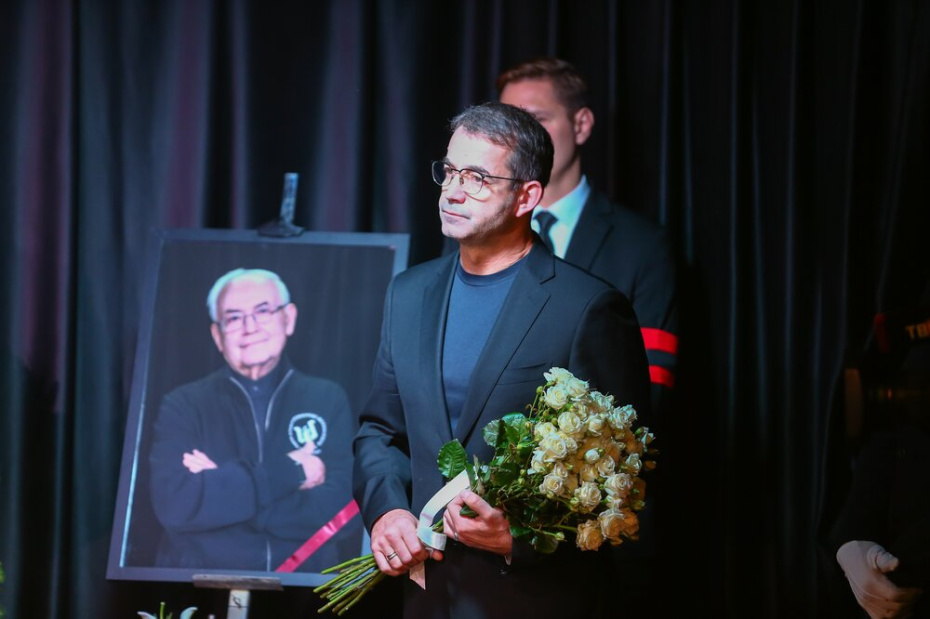 Актер, депутат Государственной Думы РФ Дмитрий Певцов во время церемонии прощания с Всеволодом Шиловским