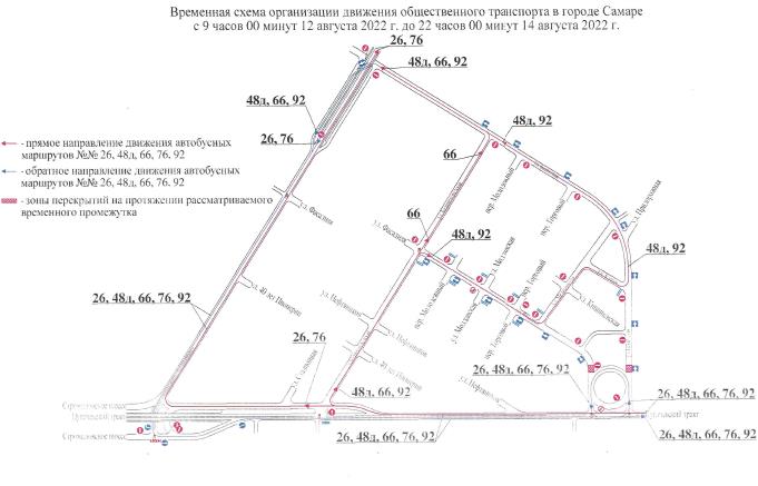 Схема движения общественного транспорта в самаре