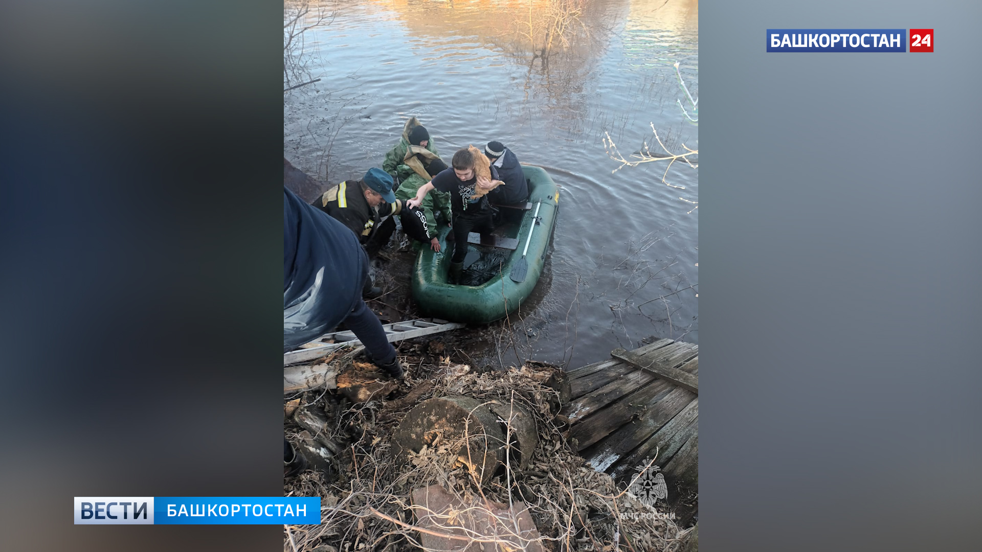В башкирском Давлеканово талыми водами подтопило 8 домов: публикуем кадры спасения людей | 3