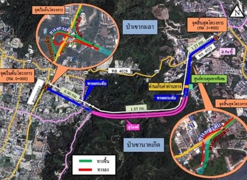 Схема тоннеля с подъездными дорогами из ранних презентаций EXAT и других профильных ведомств.. Фото: PR Patong