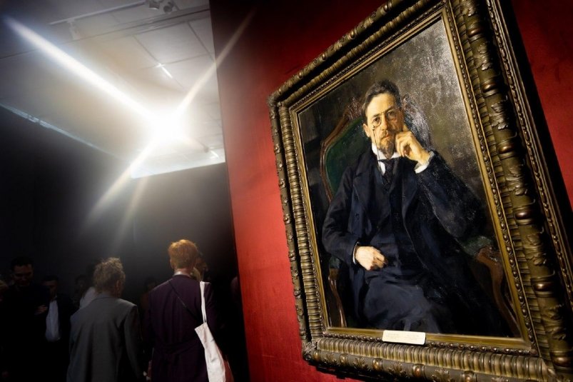 Портрет А.П. Чехова в исполнении Осипа Браза пресс-служба музея книги Чехова "Остров Сахалин"