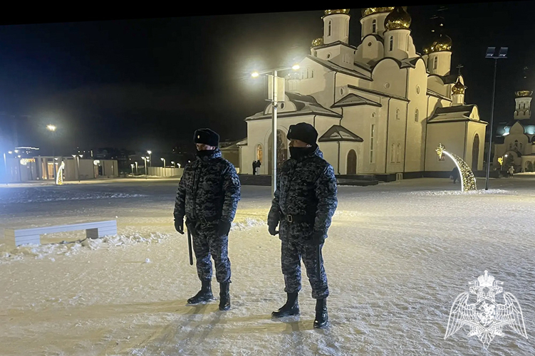 В Краснодарском крае росгвардейцы обеспечивают правопорядок во время празднования Крещения 