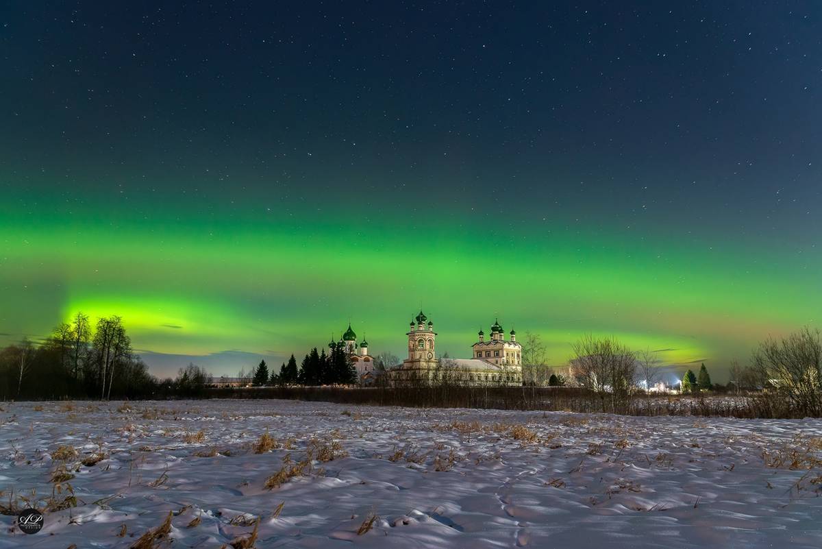 Северное сияние в подмосковье фото