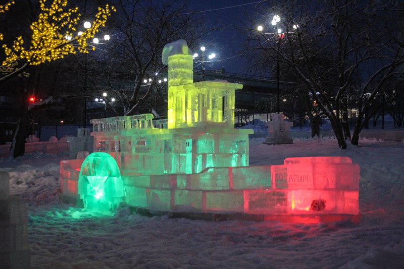 Снежный городок в Лесосибирске