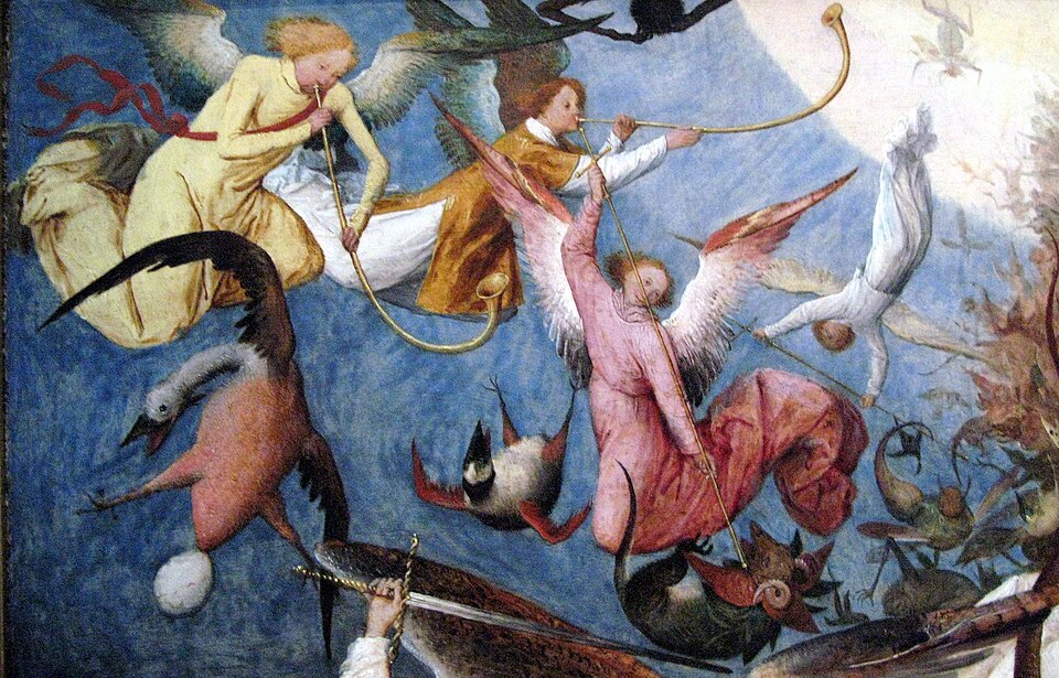 Питер Брейгель Старший. Падение мятежных ангелов (фрагмент). 1562