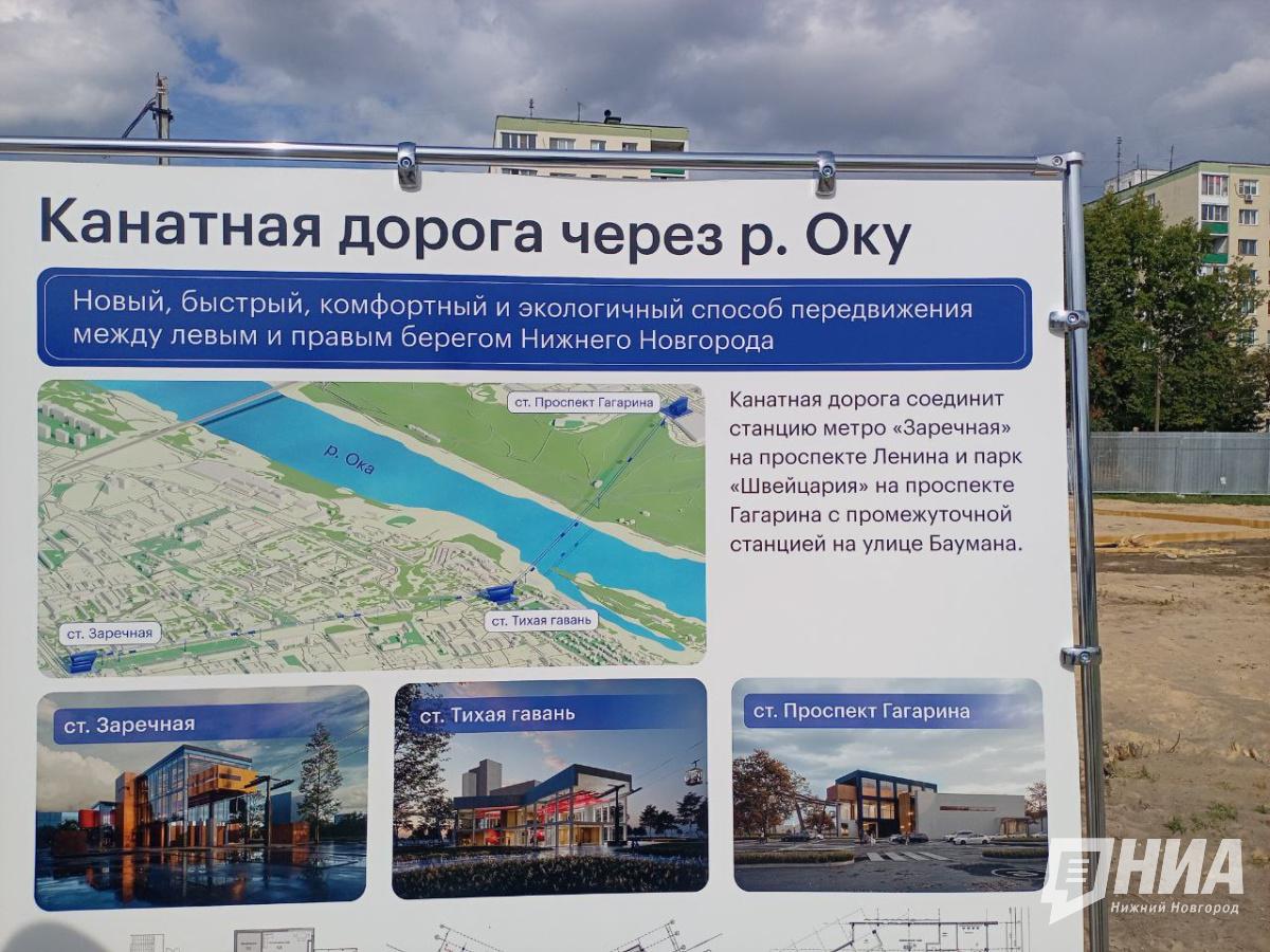 На месте будущей канатки через Оку начали рыть котлован