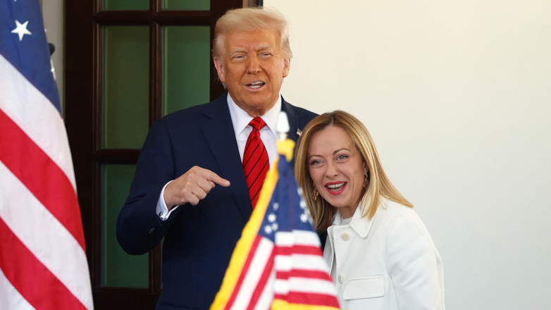 Президент США Дональд Трамп и премьер-министр Италии Джорджа Мелони