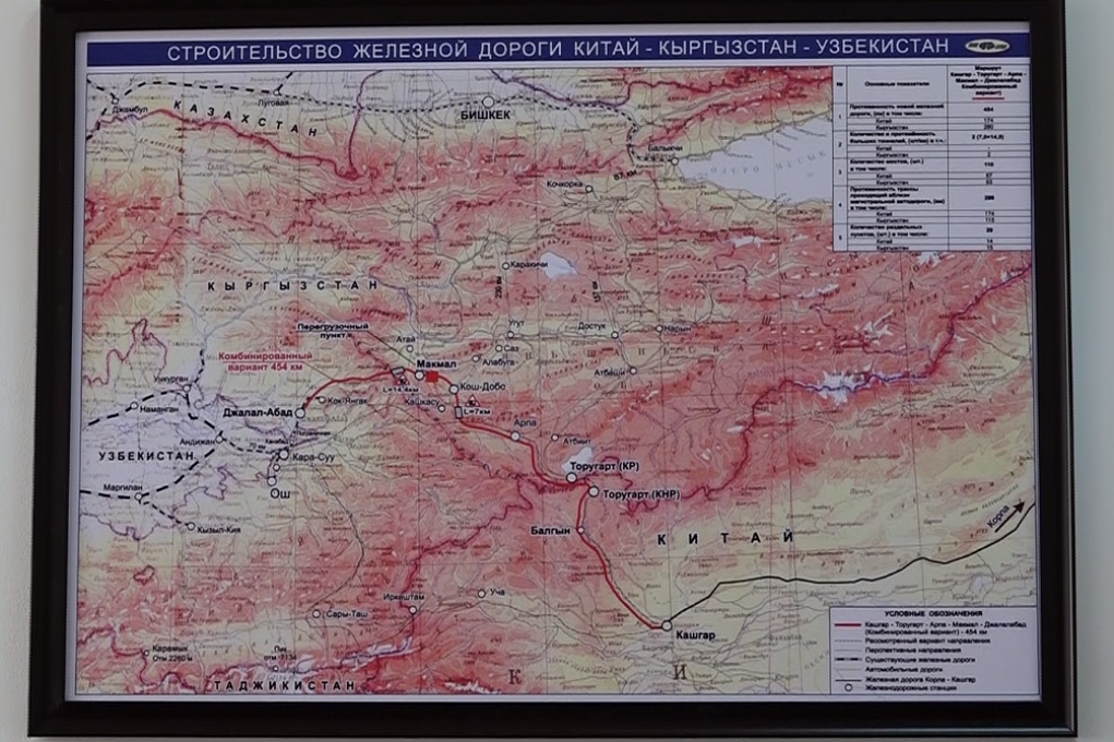Киргизия китай карта