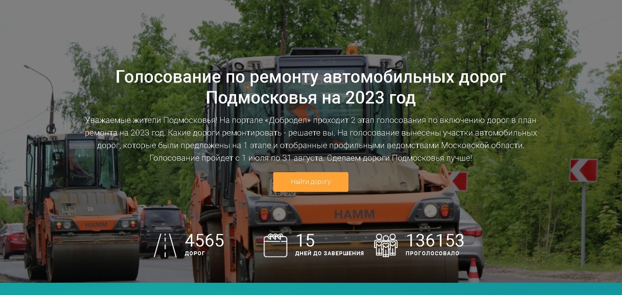 План ремонта дорог на 2023 год московская область