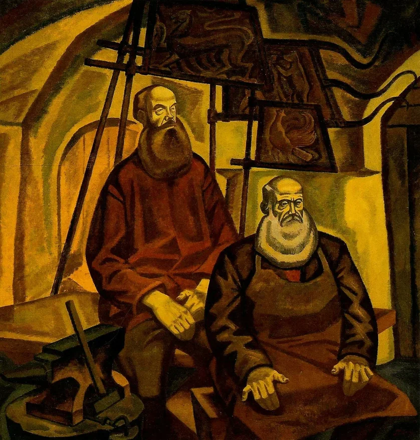 П. Оссовский. Псковские кузнецы Петр и Кирилл. Х.,м. 180 х 170. ГРМ. (1).jpg