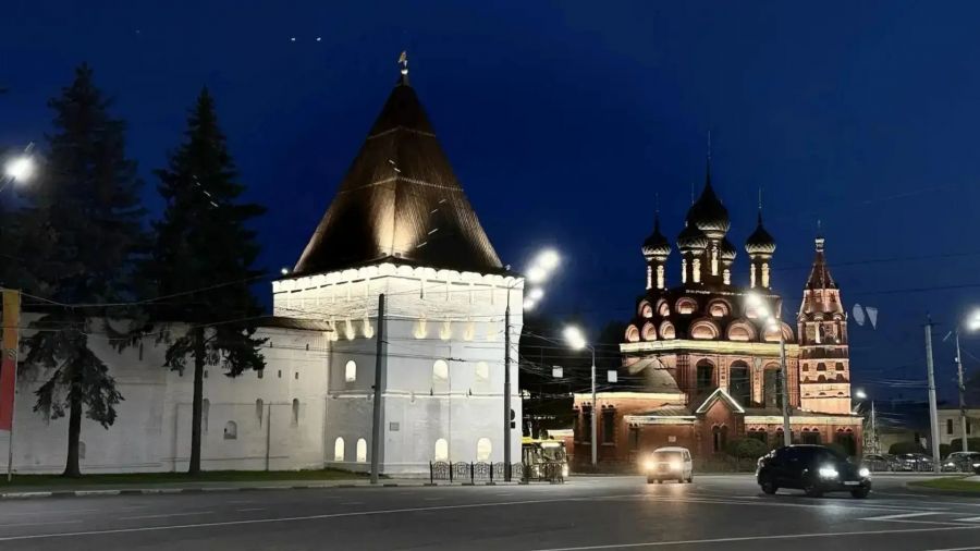 Еще два объекта музея-заповедника в Ярославле украсила подсветка