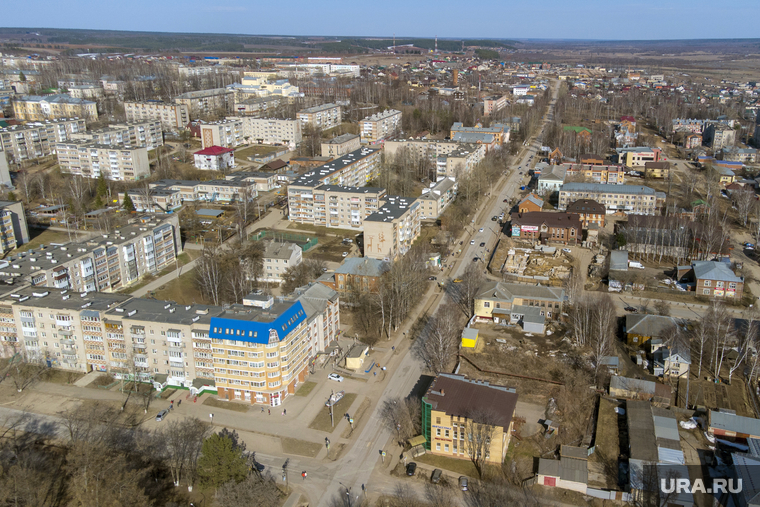 Виды города Кудымкар. Административный центр Коми-Пермяцкого округа. Пермь, коми-пермяцкий округ, пермский край, Кудымкар, вид города с высоты